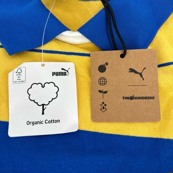 Size Medium - Puma x The Hundreds Rugby Polo Shirt - Olympian Blue - Picture 5 of 6